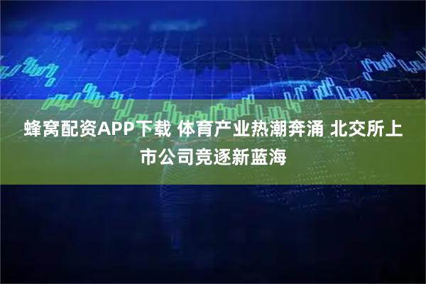 蜂窝配资APP下载 体育产业热潮奔涌 北交所上市公司竞逐新蓝海